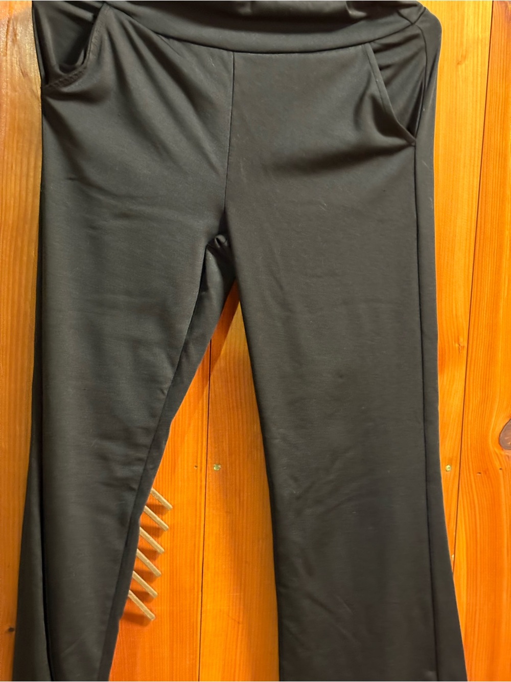 Black Stretch Flare Pants